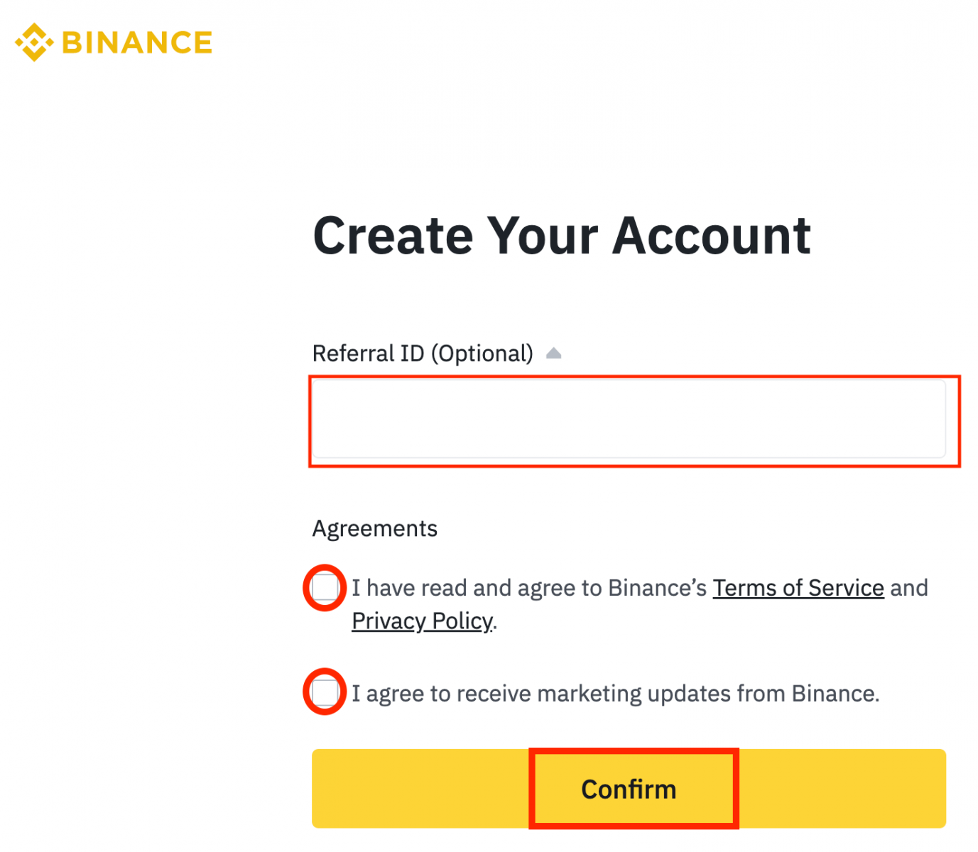 Как зарегистрировать и подтвердить аккаунт в Binance Как зарегистрировать и подтвердить аккаунт в Binance